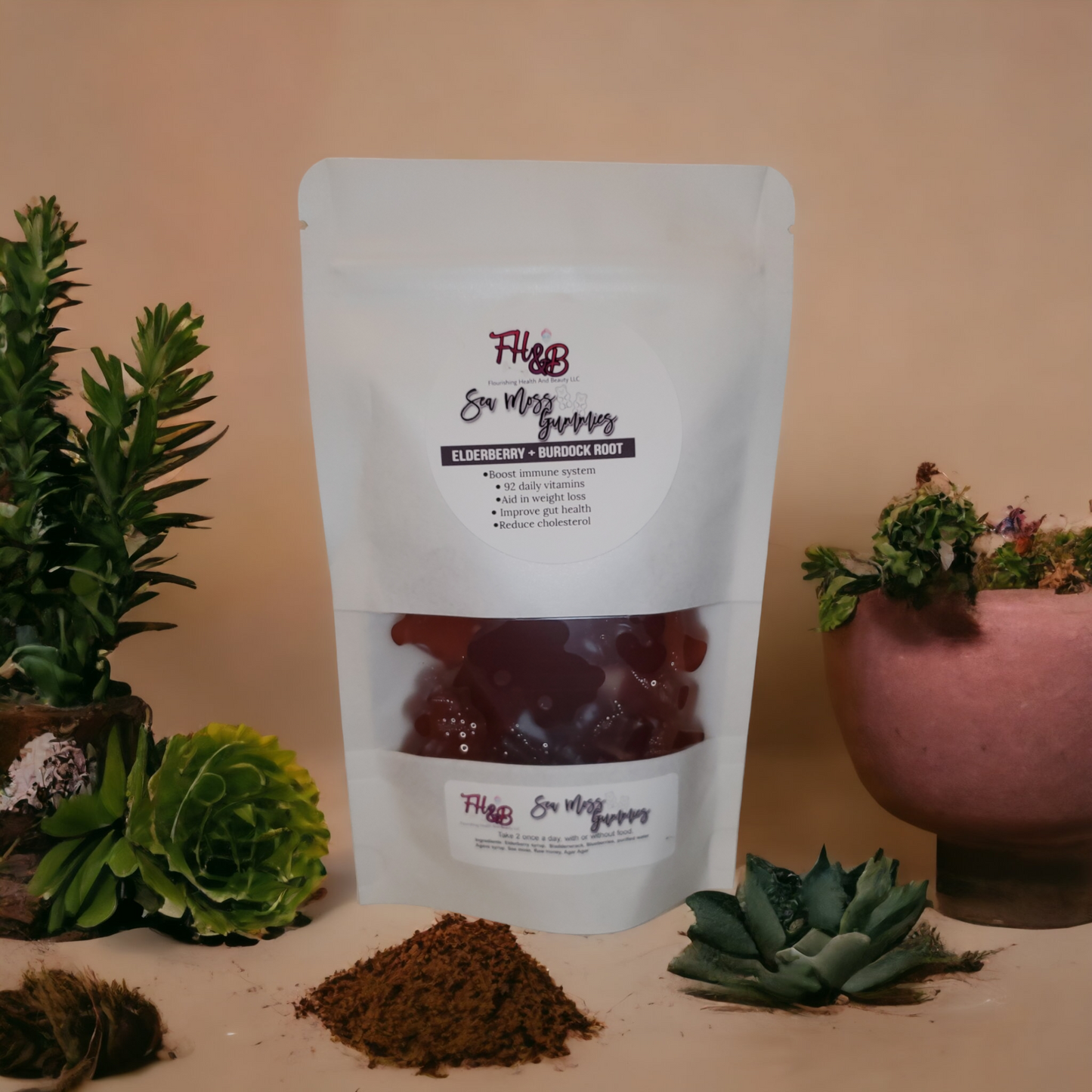 Sea moss supplements (gummies and pills)
