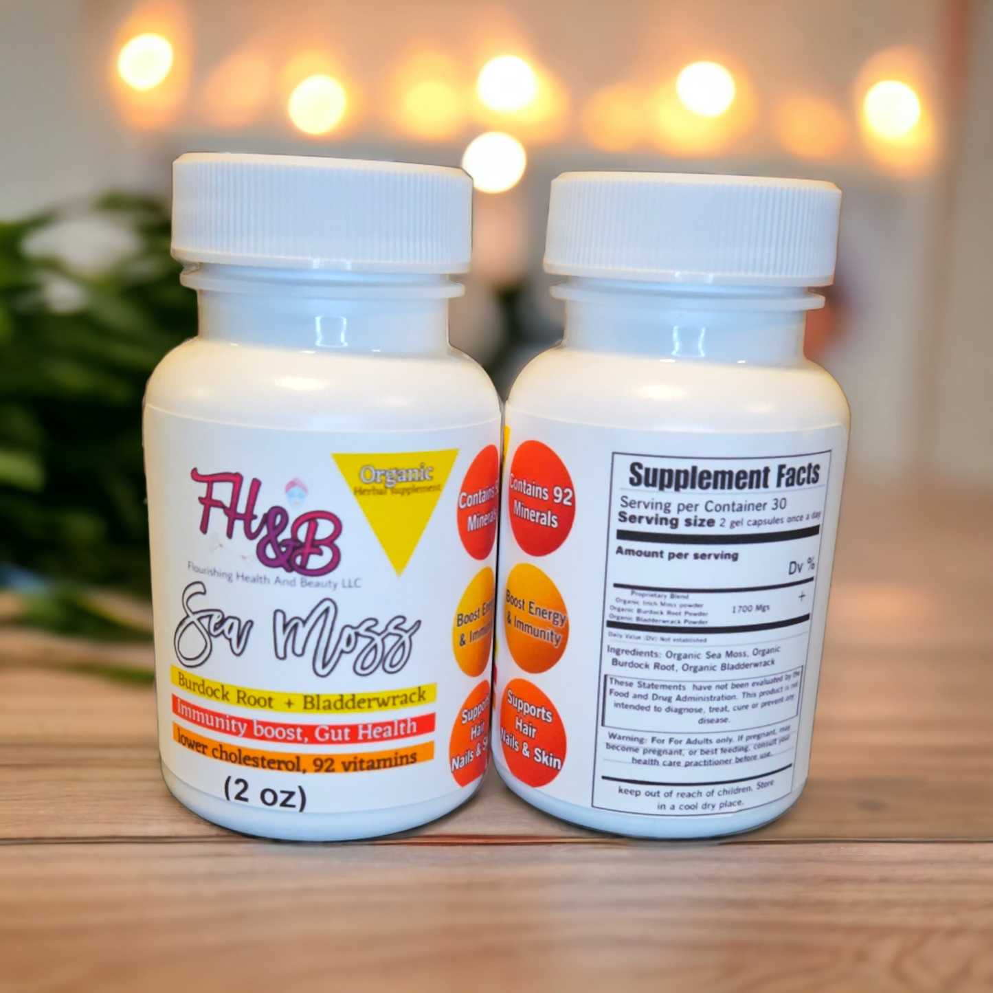 Sea moss supplements (gummies and pills)