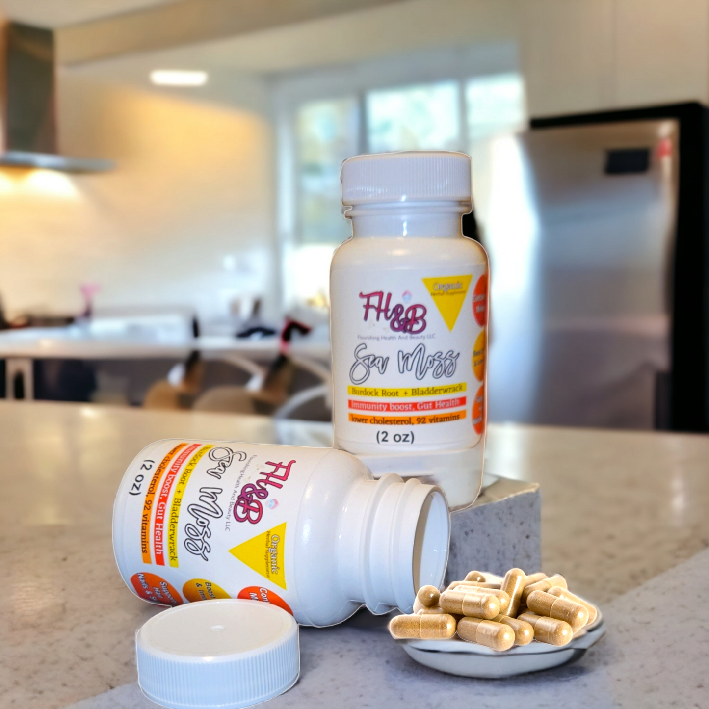 Sea moss supplements (gummies and pills)