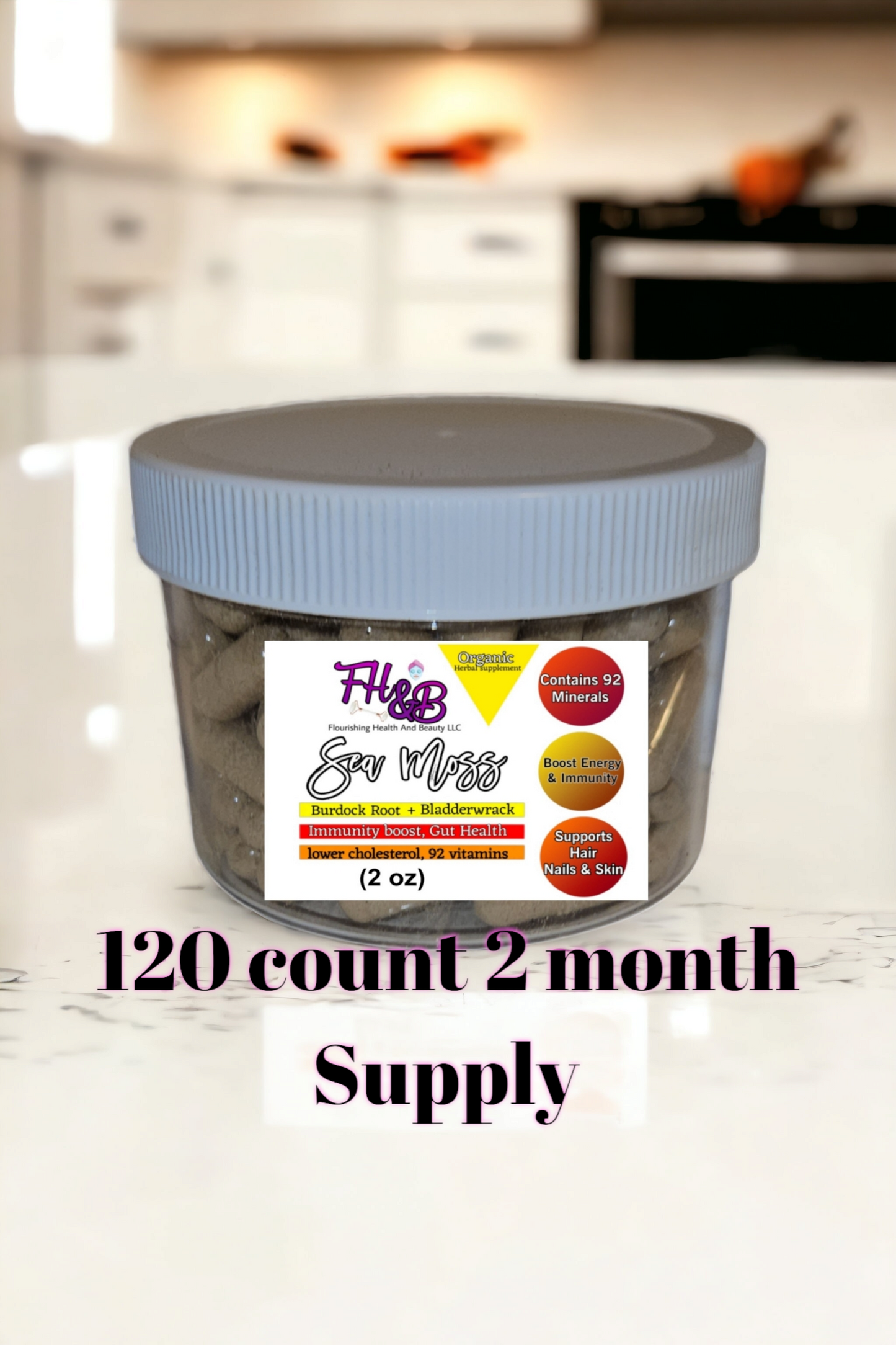 Sea moss Vitamins, wellness supplements